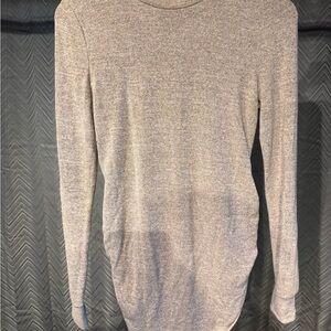SHEIN Long Sleeve Tunic Top in Heather Gray